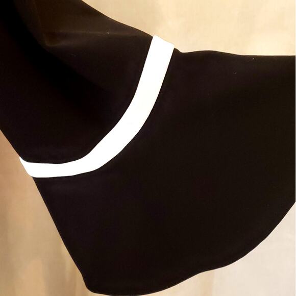 Calvin Klein Women's Black White Contrast Piping Bell Sleeve Sheath Dress SZ 18W - Picture 6 of 12